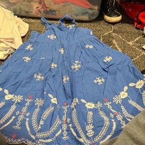 Blue Embroidered Sundress